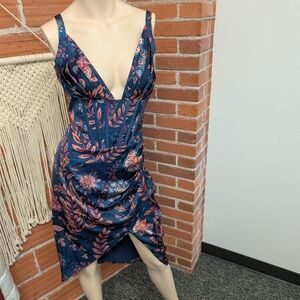 Averie Women's Halley Draped Midi Dress Floral Flowery Print size XL